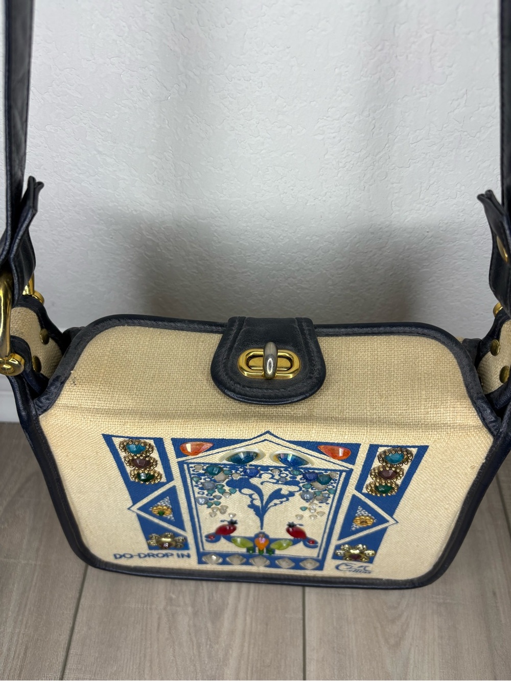Vintage Collins of Texas “DO-DROP IN” Jeweled Shoulder Bag - Picture 3 of 14